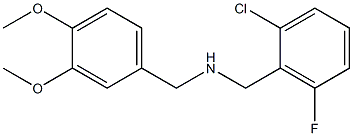 [(2-chloro-6-fluorophenyl)methyl][(3,4-dimethoxyphenyl)methyl]amine Struktur