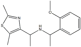 [1-(2,5-dimethyl-1,3-thiazol-4-yl)ethyl][1-(2-methoxyphenyl)ethyl]amine Struktur