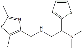 [1-(2,5-dimethyl-1,3-thiazol-4-yl)ethyl][2-(dimethylamino)-2-(thiophen-2-yl)ethyl]amine Struktur