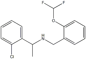 [1-(2-chlorophenyl)ethyl]({[2-(difluoromethoxy)phenyl]methyl})amine Struktur