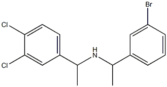 [1-(3-bromophenyl)ethyl][1-(3,4-dichlorophenyl)ethyl]amine Struktur