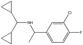 [1-(3-chloro-4-fluorophenyl)ethyl](dicyclopropylmethyl)amine Struktur