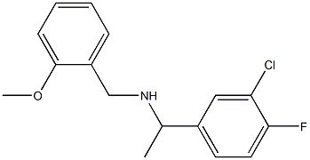 [1-(3-chloro-4-fluorophenyl)ethyl][(2-methoxyphenyl)methyl]amine Struktur