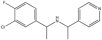 [1-(3-chloro-4-fluorophenyl)ethyl][1-(pyridin-4-yl)ethyl]amine Struktur