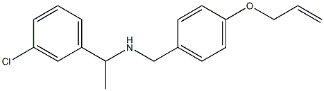 [1-(3-chlorophenyl)ethyl]({[4-(prop-2-en-1-yloxy)phenyl]methyl})amine Struktur