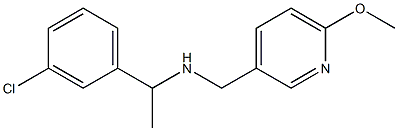 [1-(3-chlorophenyl)ethyl][(6-methoxypyridin-3-yl)methyl]amine Struktur