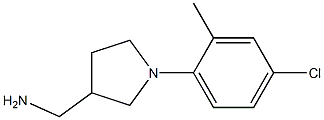 [1-(4-chloro-2-methylphenyl)pyrrolidin-3-yl]methylamine Struktur