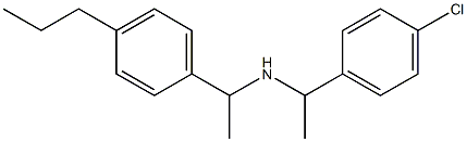 [1-(4-chlorophenyl)ethyl][1-(4-propylphenyl)ethyl]amine Struktur