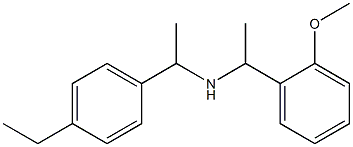 [1-(4-ethylphenyl)ethyl][1-(2-methoxyphenyl)ethyl]amine Struktur