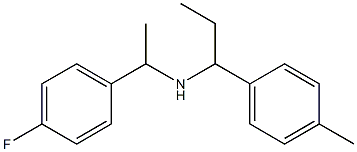 [1-(4-fluorophenyl)ethyl][1-(4-methylphenyl)propyl]amine Struktur