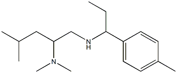 [2-(dimethylamino)-4-methylpentyl][1-(4-methylphenyl)propyl]amine Struktur