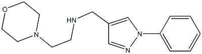 [2-(morpholin-4-yl)ethyl][(1-phenyl-1H-pyrazol-4-yl)methyl]amine Struktur