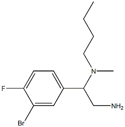 [2-amino-1-(3-bromo-4-fluorophenyl)ethyl](butyl)methylamine Struktur