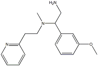 [2-amino-1-(3-methoxyphenyl)ethyl](methyl)[2-(pyridin-2-yl)ethyl]amine Struktur