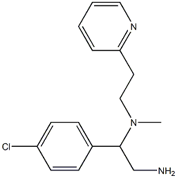 [2-amino-1-(4-chlorophenyl)ethyl](methyl)[2-(pyridin-2-yl)ethyl]amine Struktur