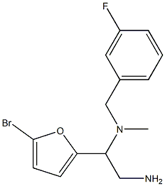 [2-amino-1-(5-bromofuran-2-yl)ethyl][(3-fluorophenyl)methyl]methylamine Struktur