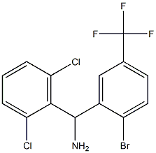 [2-bromo-5-(trifluoromethyl)phenyl](2,6-dichlorophenyl)methanamine Struktur