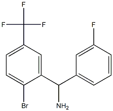 [2-bromo-5-(trifluoromethyl)phenyl](3-fluorophenyl)methanamine Struktur