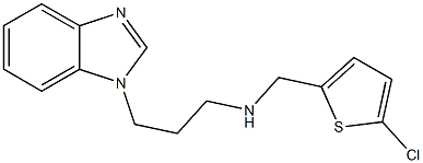 [3-(1H-1,3-benzodiazol-1-yl)propyl][(5-chlorothiophen-2-yl)methyl]amine Struktur