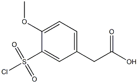 [3-(chlorosulfonyl)-4-methoxyphenyl]acetic acid Struktur