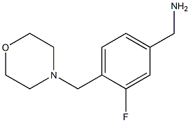 [3-fluoro-4-(morpholin-4-ylmethyl)phenyl]methanamine Struktur