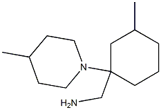 [3-methyl-1-(4-methylpiperidin-1-yl)cyclohexyl]methanamine Struktur