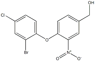 [4-(2-bromo-4-chlorophenoxy)-3-nitrophenyl]methanol Struktur