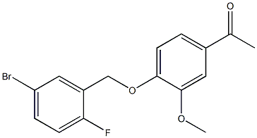 1-{4-[(5-bromo-2-fluorophenyl)methoxy]-3-methoxyphenyl}ethan-1-one Struktur