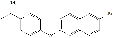 1-{4-[(6-bromonaphthalen-2-yl)oxy]phenyl}ethan-1-amine Struktur