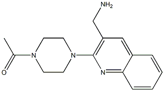 1-{4-[3-(aminomethyl)quinolin-2-yl]piperazin-1-yl}ethan-1-one Struktur