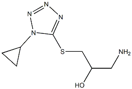 1-amino-3-[(1-cyclopropyl-1H-1,2,3,4-tetrazol-5-yl)sulfanyl]propan-2-ol Struktur