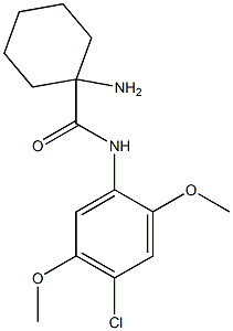 1-amino-N-(4-chloro-2,5-dimethoxyphenyl)cyclohexane-1-carboxamide Struktur