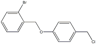 1-bromo-2-[4-(chloromethyl)phenoxymethyl]benzene Struktur