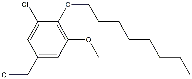 1-chloro-5-(chloromethyl)-3-methoxy-2-(octyloxy)benzene Struktur