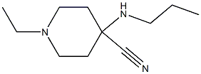 1-ethyl-4-(propylamino)piperidine-4-carbonitrile Struktur