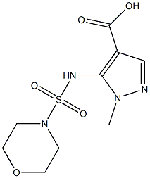 1-methyl-5-[(morpholine-4-sulfonyl)amino]-1H-pyrazole-4-carboxylic acid Struktur