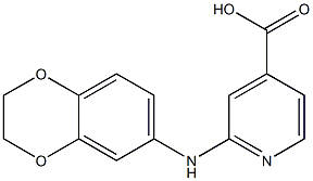 2-(2,3-dihydro-1,4-benzodioxin-6-ylamino)pyridine-4-carboxylic acid Struktur