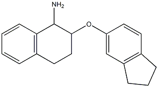 2-(2,3-dihydro-1H-inden-5-yloxy)-1,2,3,4-tetrahydronaphthalen-1-amine Struktur