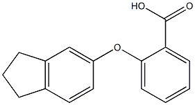 2-(2,3-dihydro-1H-inden-5-yloxy)benzoic acid Struktur