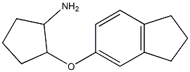 2-(2,3-dihydro-1H-inden-5-yloxy)cyclopentan-1-amine Struktur