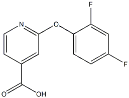 2-(2,4-difluorophenoxy)pyridine-4-carboxylic acid Struktur