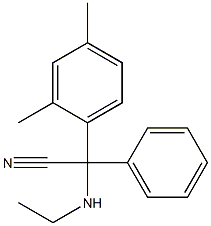 2-(2,4-dimethylphenyl)-2-(ethylamino)-2-phenylacetonitrile Struktur