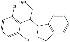 2-(2,6-dichlorophenyl)-2-(2,3-dihydro-1H-indol-1-yl)ethan-1-amine Struktur