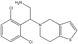 2-(2,6-dichlorophenyl)-2-{4H,5H,6H,7H-thieno[3,2-c]pyridin-5-yl}ethan-1-amine Struktur