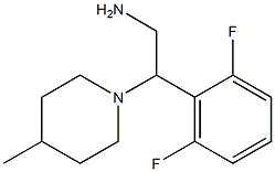 2-(2,6-difluorophenyl)-2-(4-methylpiperidin-1-yl)ethanamine Struktur