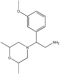 2-(2,6-dimethylmorpholin-4-yl)-2-(3-methoxyphenyl)ethanamine Struktur