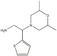 2-(2,6-dimethylmorpholin-4-yl)-2-thien-2-ylethanamine Struktur