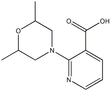 2-(2,6-dimethylmorpholin-4-yl)pyridine-3-carboxylic acid Struktur