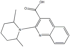 2-(2,6-dimethylpiperidin-1-yl)quinoline-3-carboxylic acid Struktur