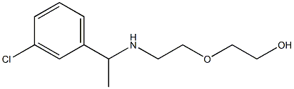 2-(2-{[1-(3-chlorophenyl)ethyl]amino}ethoxy)ethan-1-ol Struktur